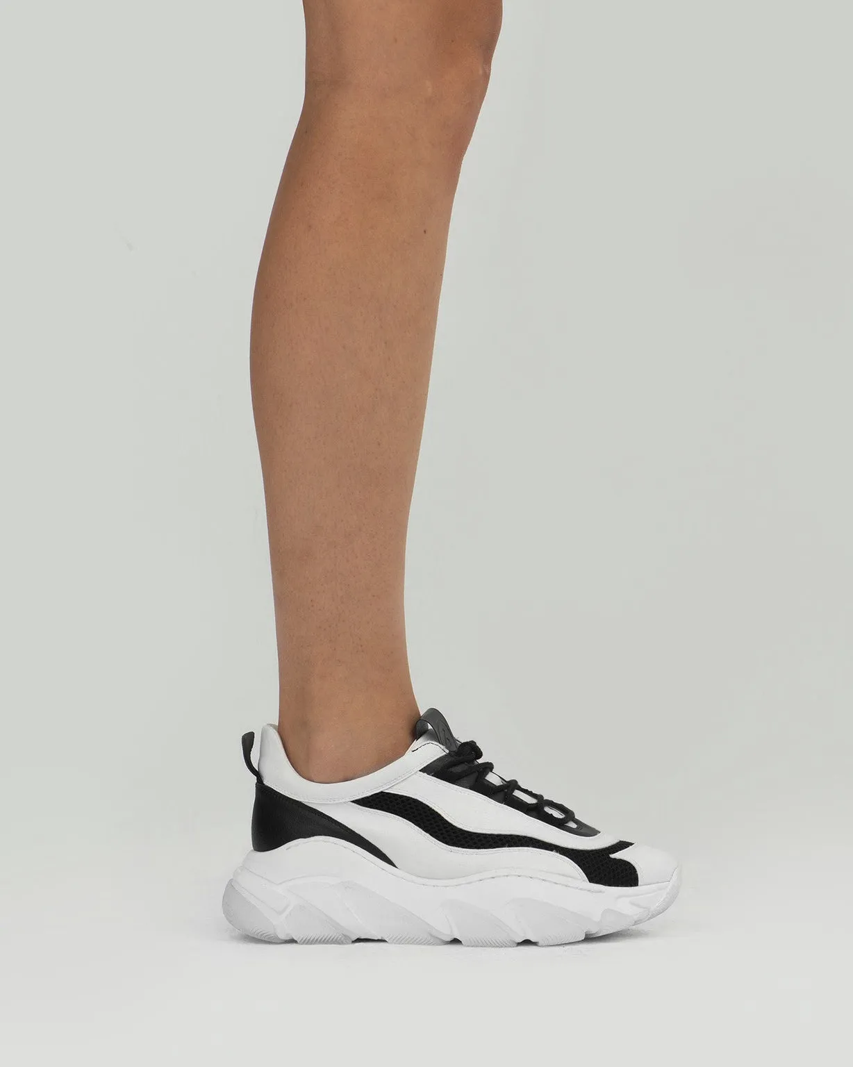 Women's Vegan Daddy Sneakers White/Black sold by Ivalo.com product image thumbnail 5