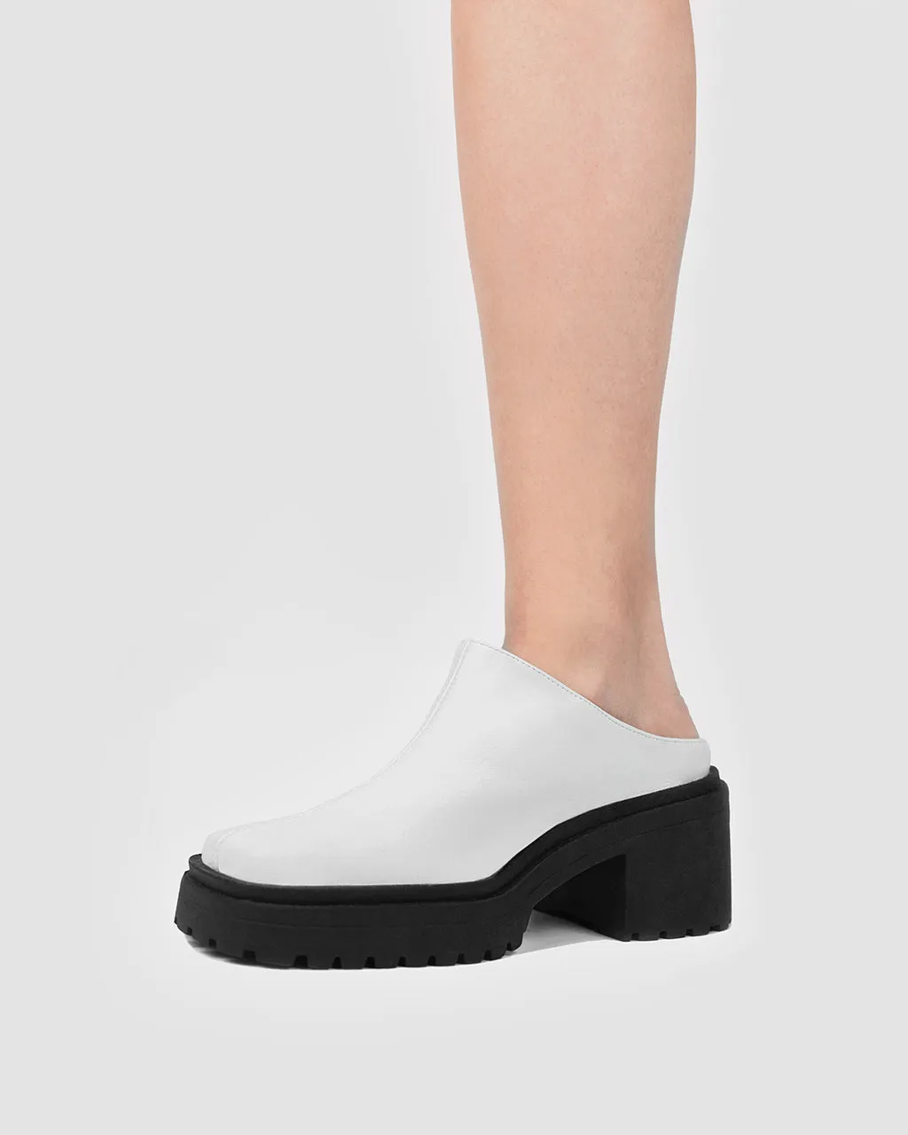 Squared Mule Grape Leather White sold by Ivalo.com product image thumbnail 5