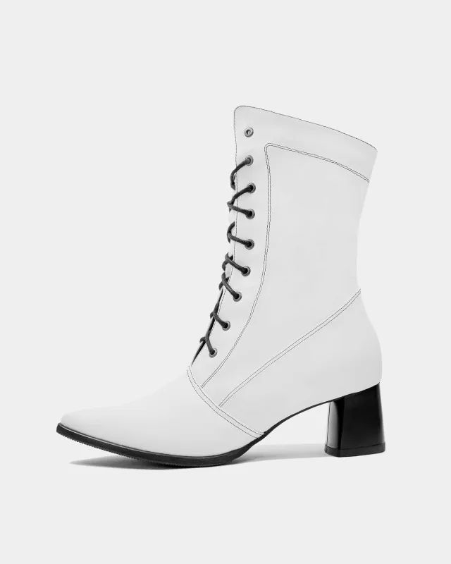 High Cactus Leather Boots White sold by Ivalo.com