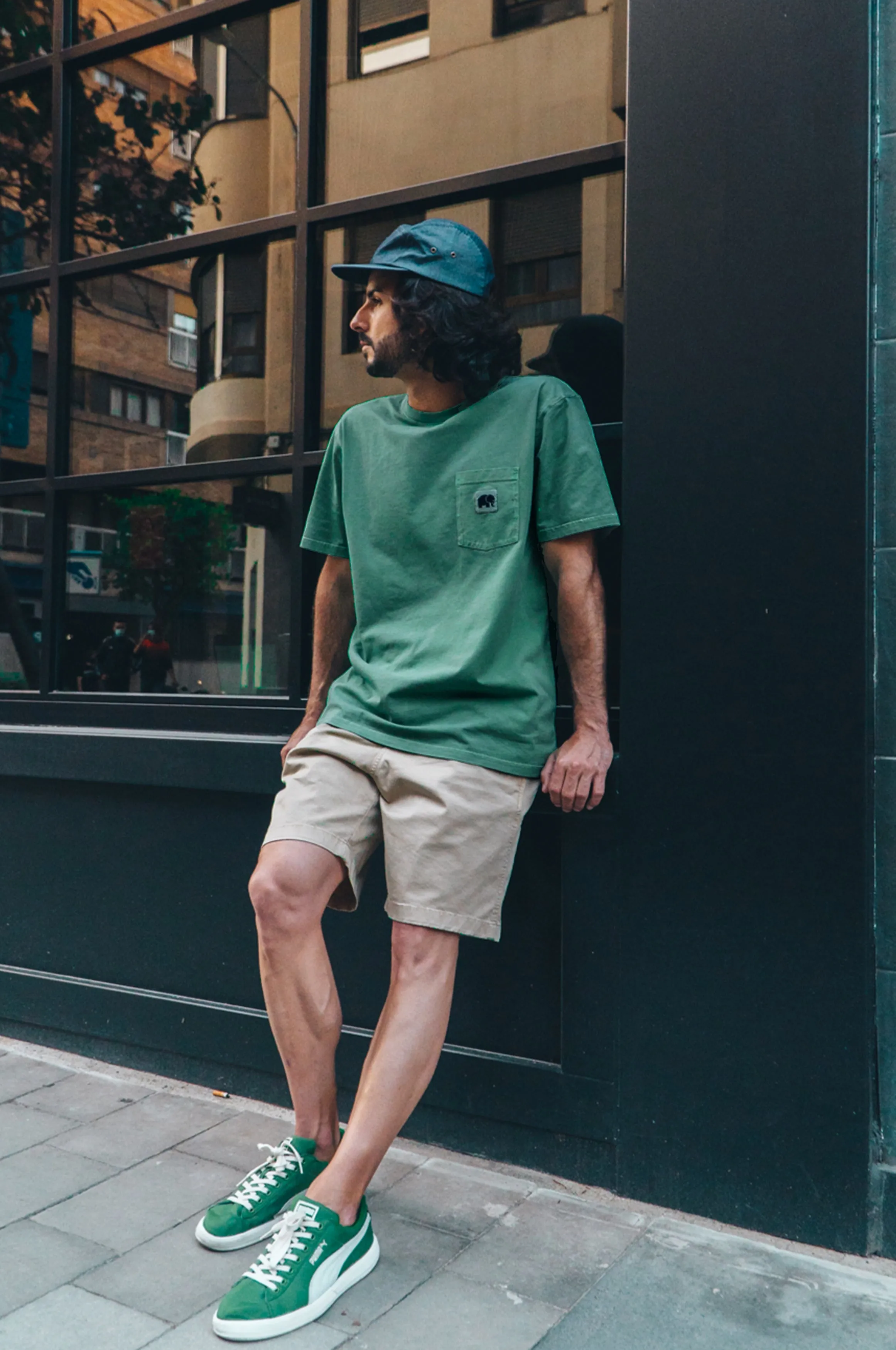 Garza Pigment Dyed T-Shirt Foliage Green sold by Ivalo.com