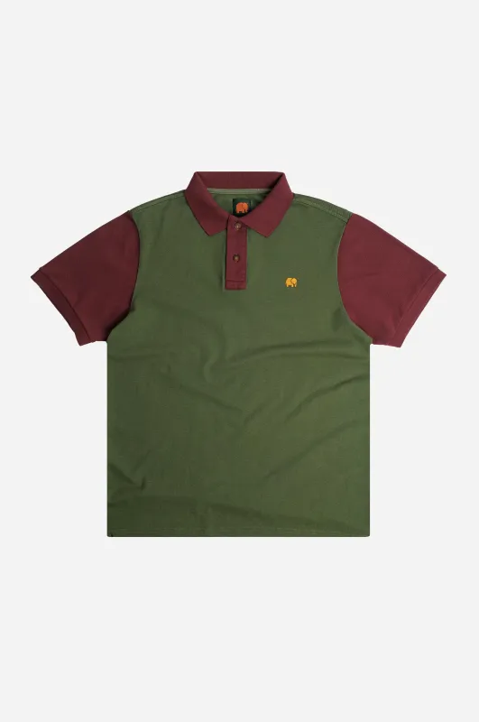 Color Block Polo Shirt Greener Pastures sold by Ivalo.com
