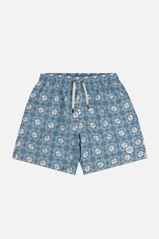 Men's Tiles Swim Shorts Light Blue sold by Ivalo.com