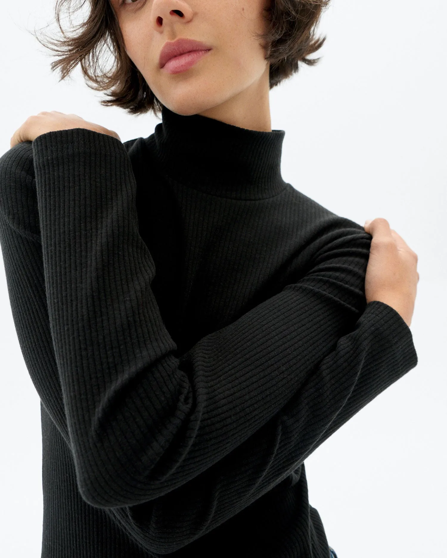 Aine Turtleneck Top Black Hemp sold by Ivalo.com product image thumbnail 3