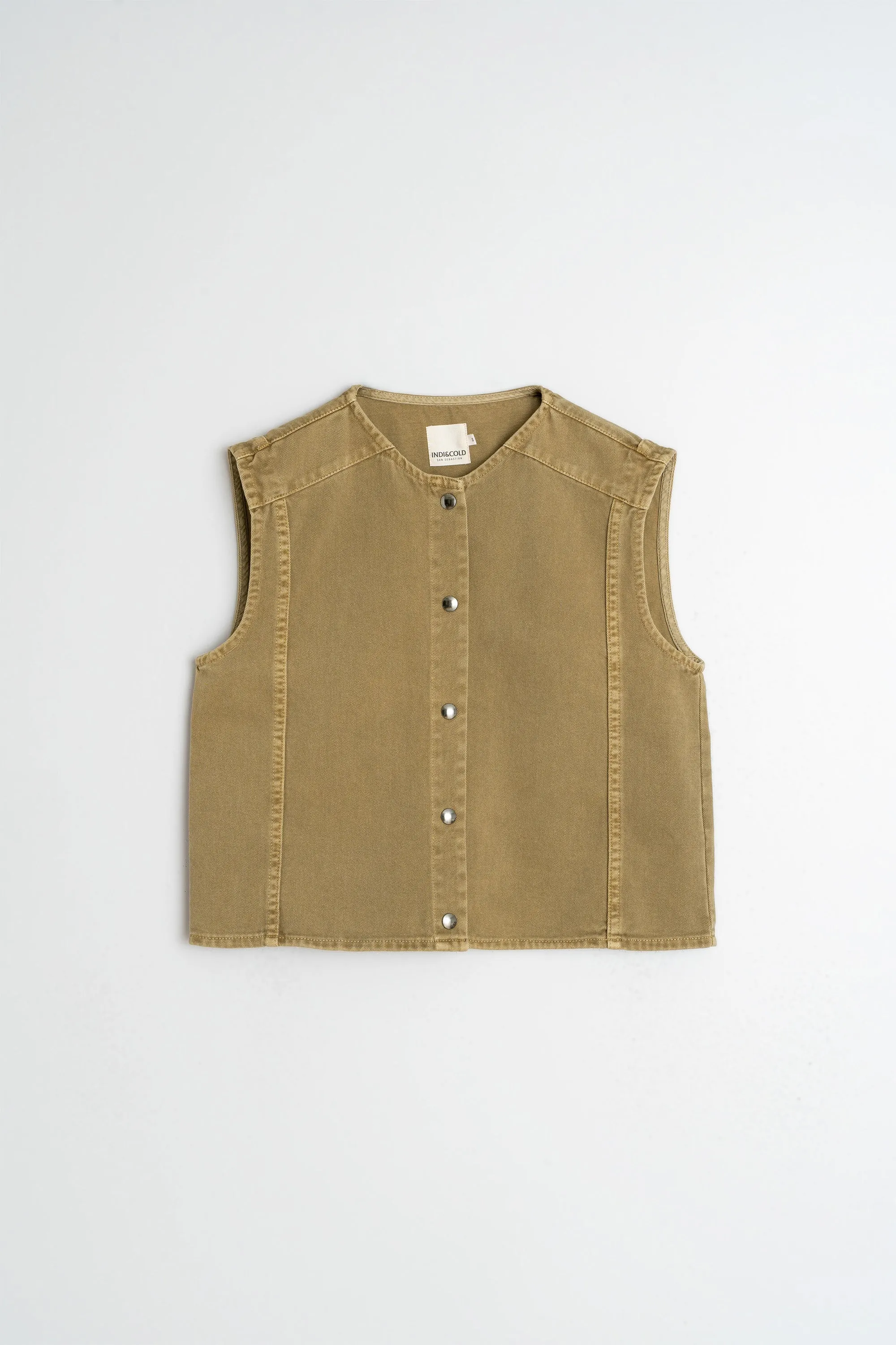 Boxy Twill Vest Olive sold by Ivalo.com product image thumbnail 5
