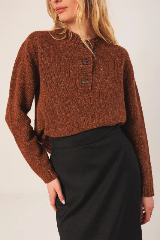 Neps Wool Sweater Brown sold by Ivalo.com
