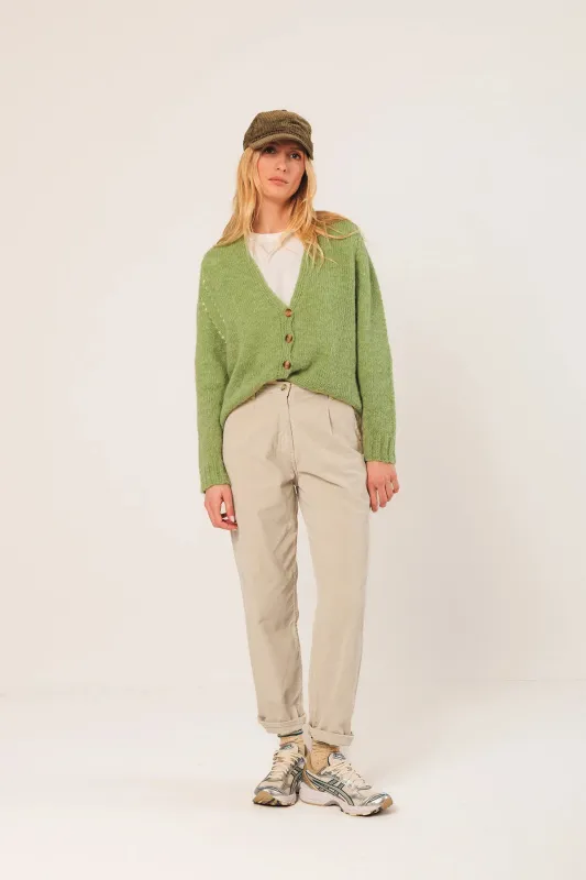 Corduroy Carrot Pants Beige sold by Ivalo.com