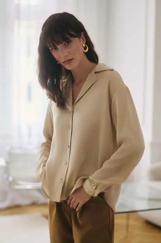 Rita Silk Shirt Beige sold by Ivalo.com
