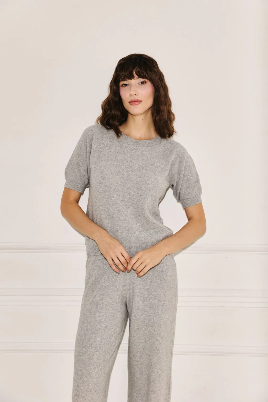 Amelié short sleeve sweater grey sold by Ivalo.com product image thumbnail 3