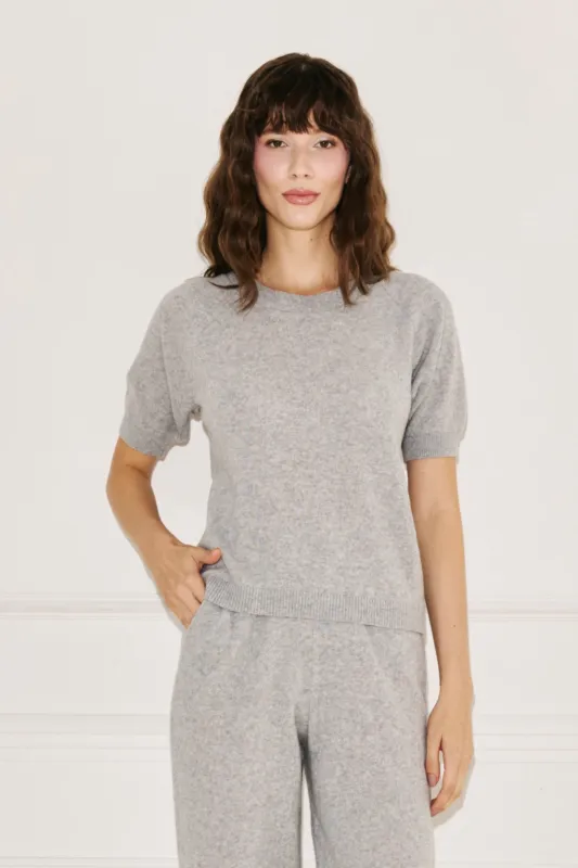 Amelié short sleeve sweater grey sold by Ivalo.com