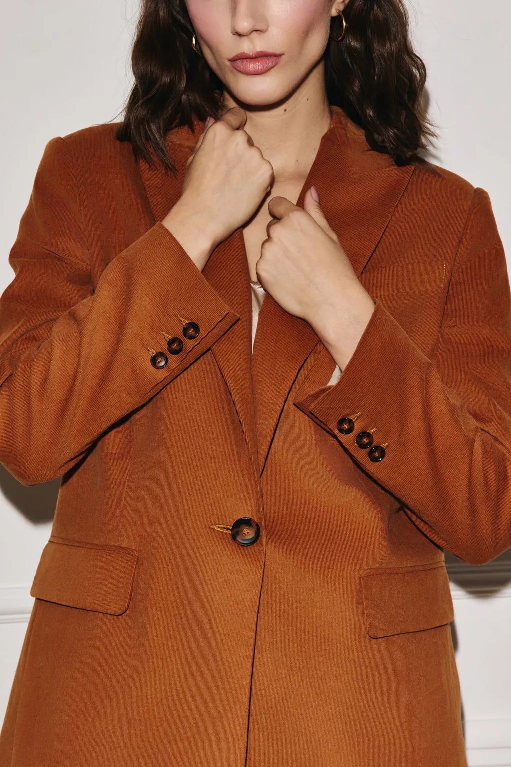 Corduroy Jacket Cognac brown sold by Ivalo.com product image thumbnail 4