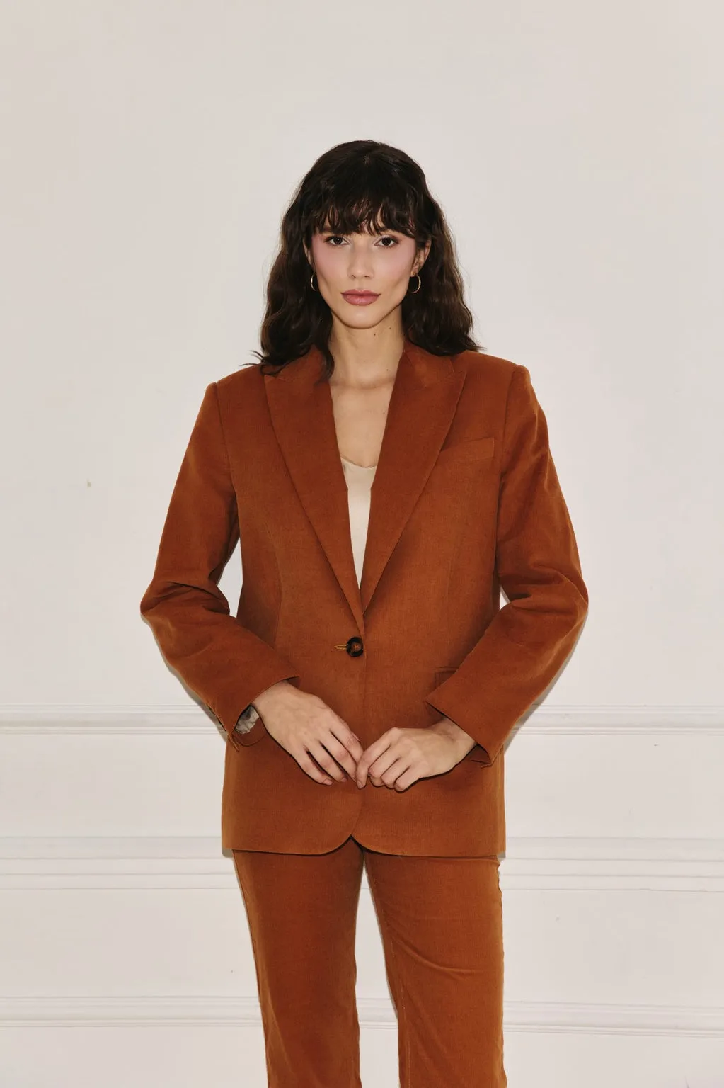 Corduroy Jacket Cognac brown sold by Ivalo.com