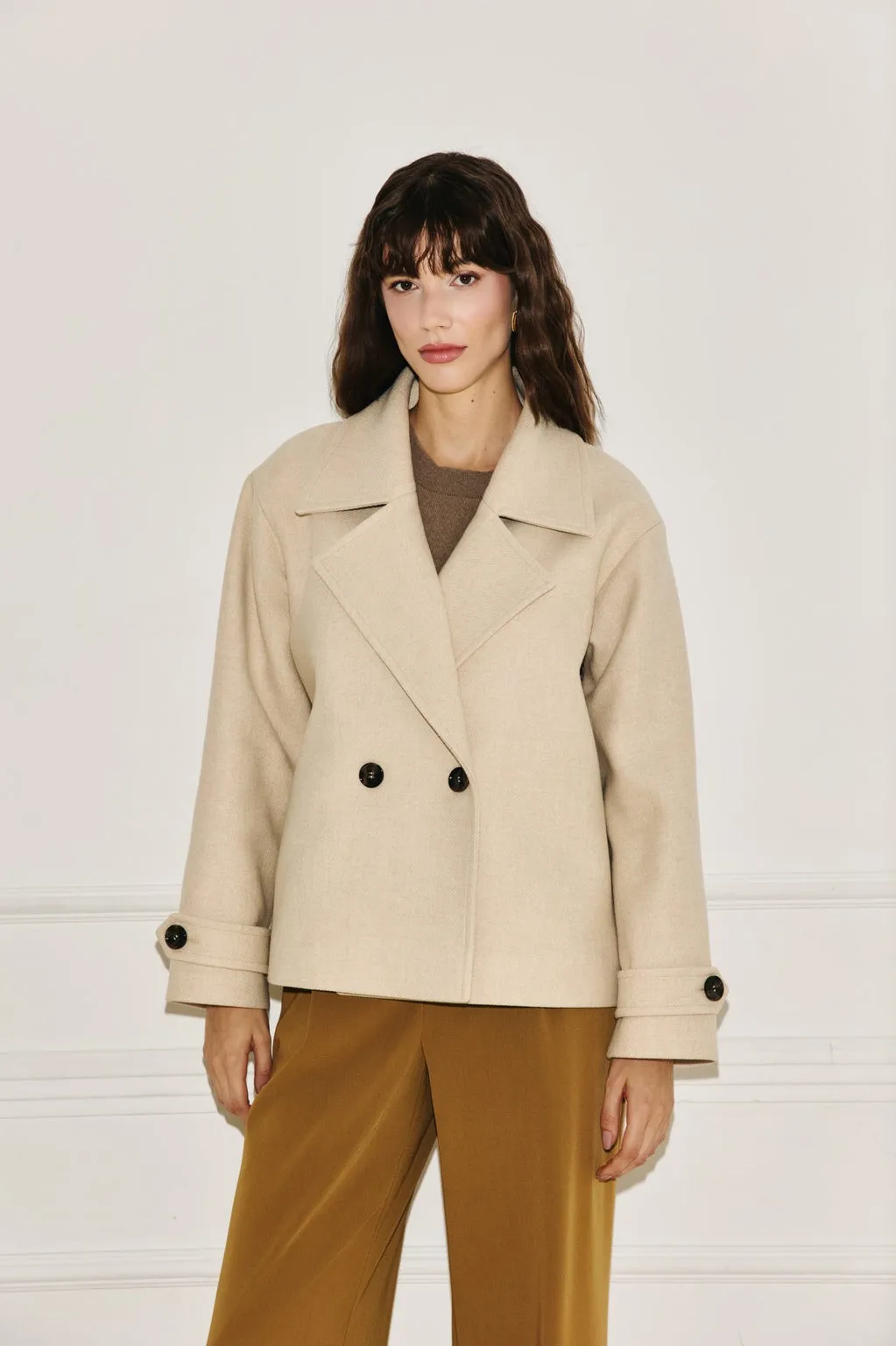 Light wool jacket beige sold by Ivalo.com product image thumbnail 4