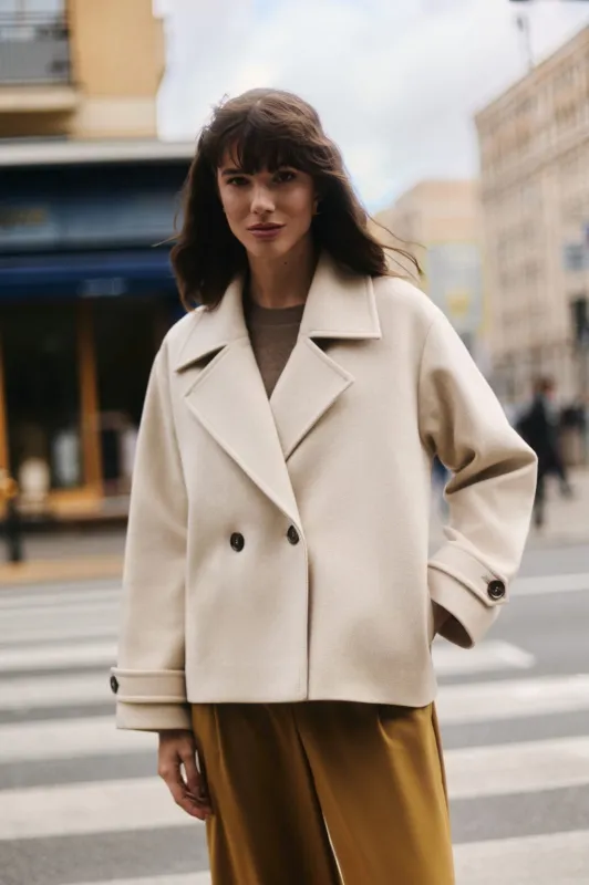 Light wool jacket beige sold by Ivalo.com