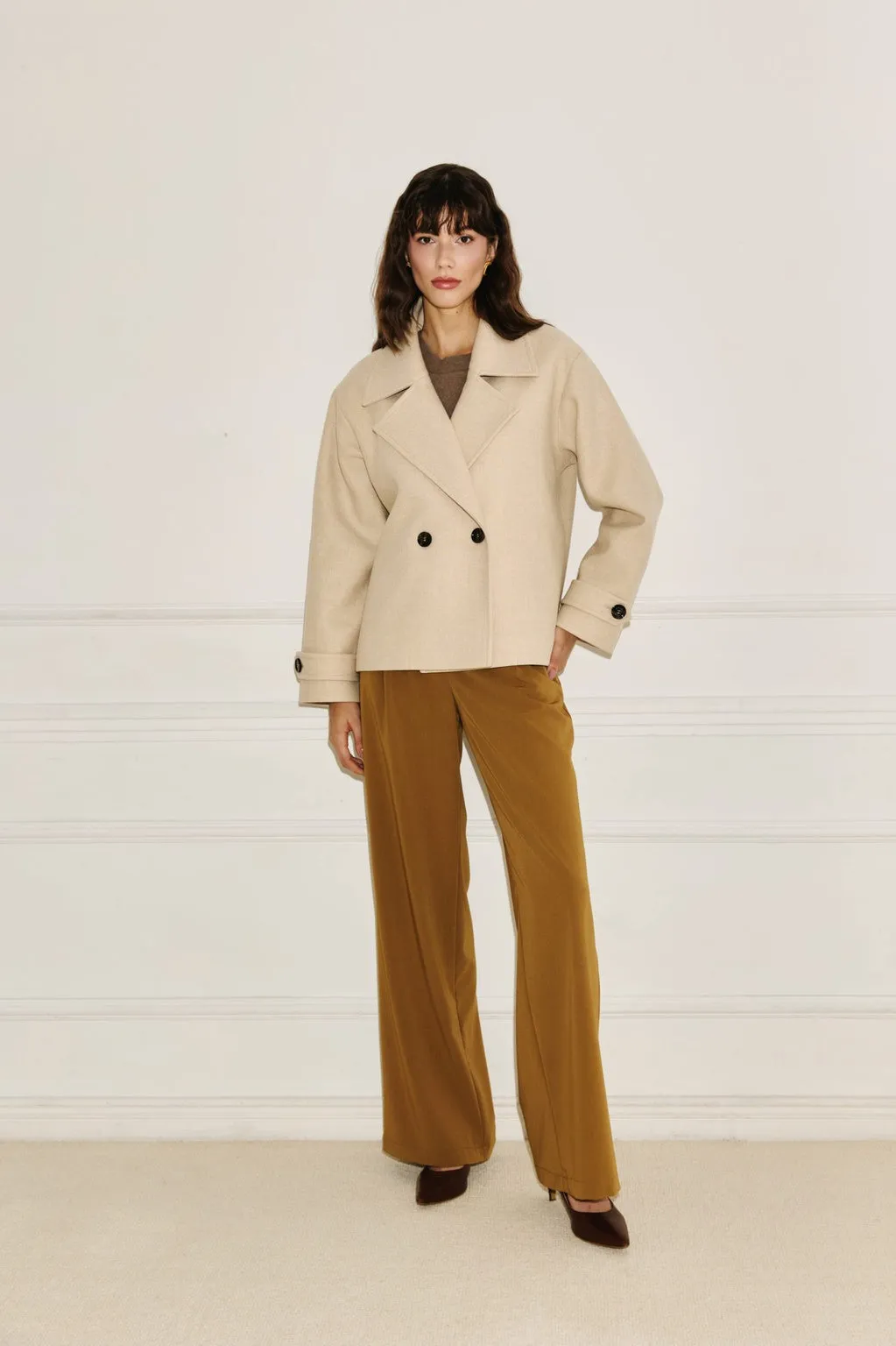 Light wool jacket beige sold by Ivalo.com product image thumbnail 2