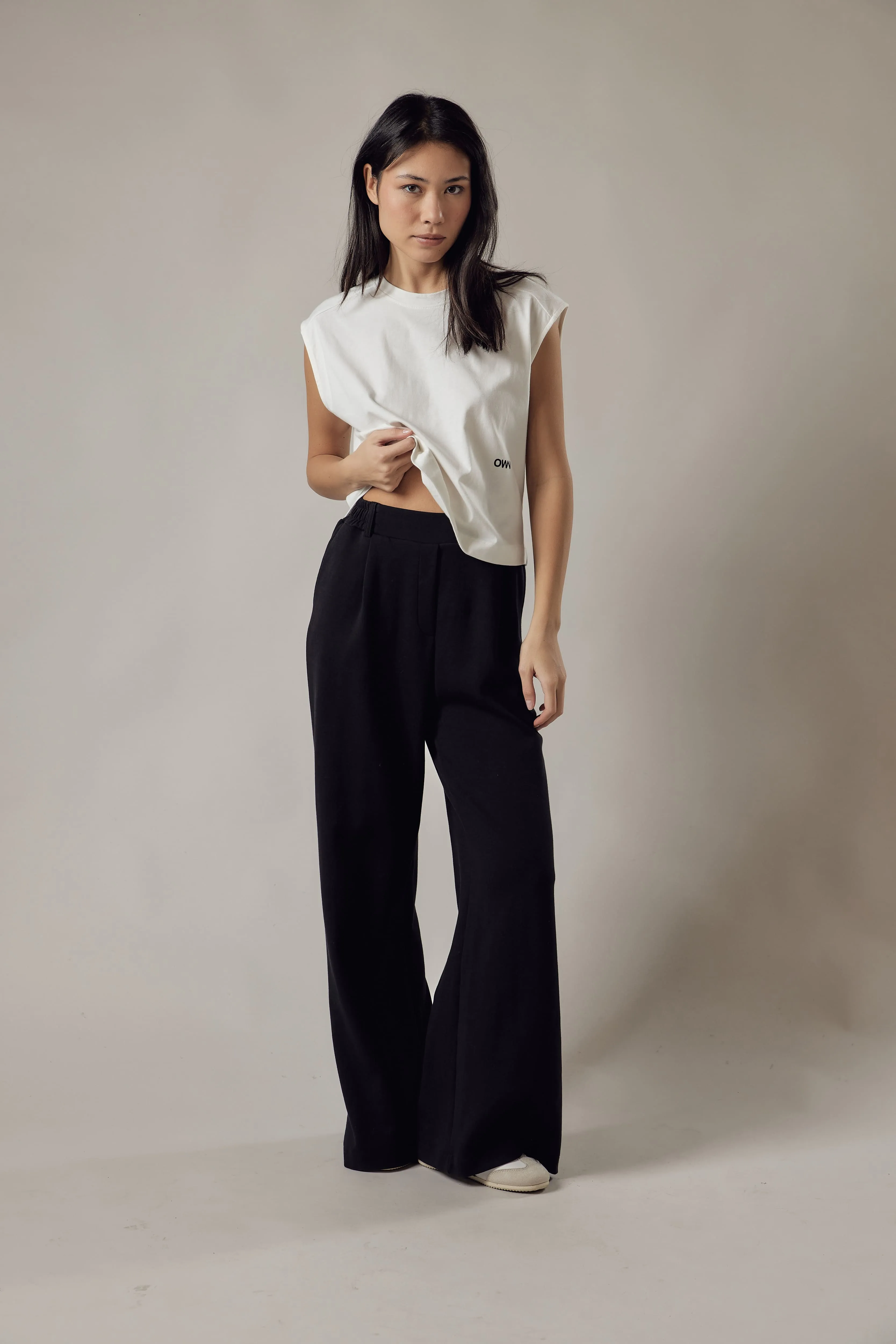 Women's Loose Fit Palazzo Pants Interlock sold by Ivalo.com