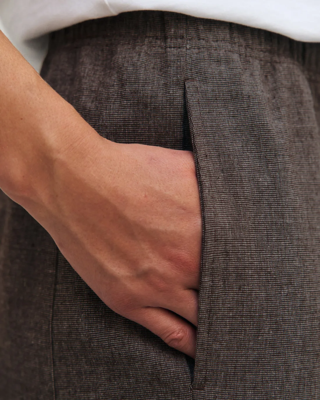 Pleated Wide Pants Canvas Brown sold by Ivalo.com product image thumbnail 5