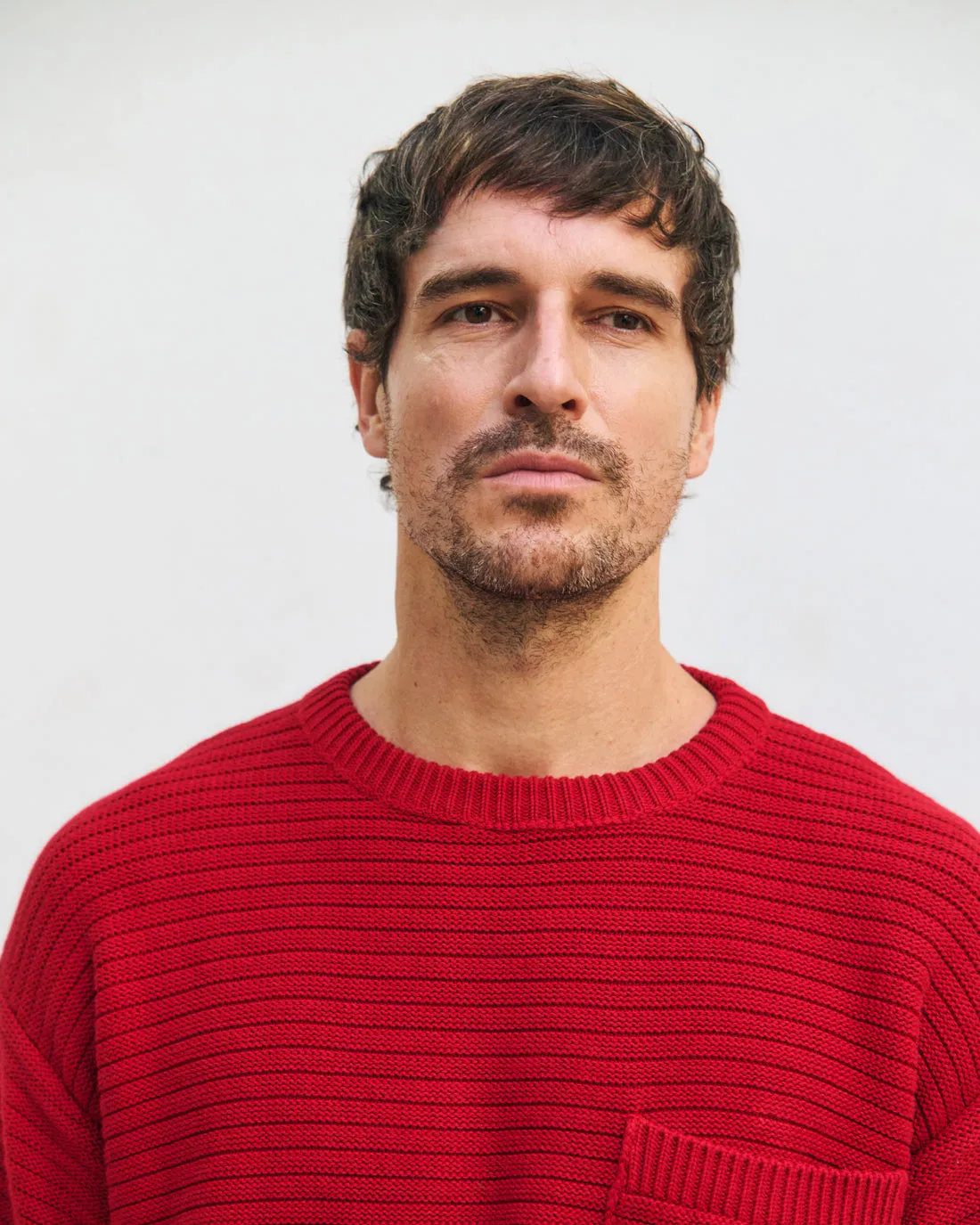 Loose Knit Sweatshirt Organic Cotton Washed Burgundy sold by Ivalo.com product image thumbnail 4