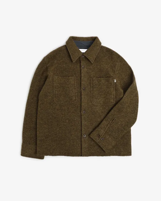 Relaxed Overshirt Forest Green sold by Ivalo.com