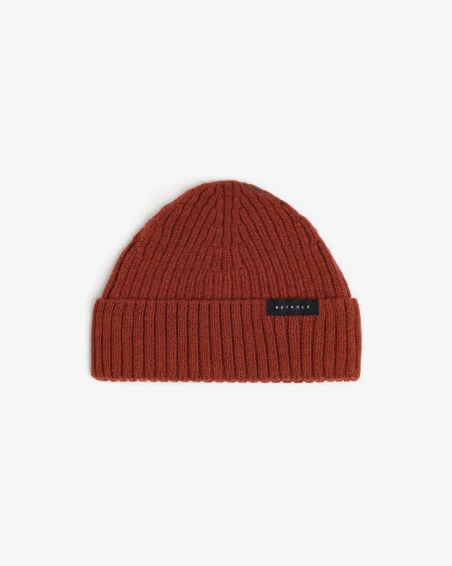 Short Ribbed Beanie Warm Red sold by Ivalo.com