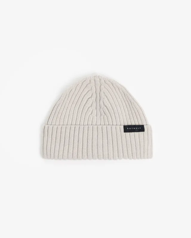 Short Ribbed Beanie Shell White sold by Ivalo.com