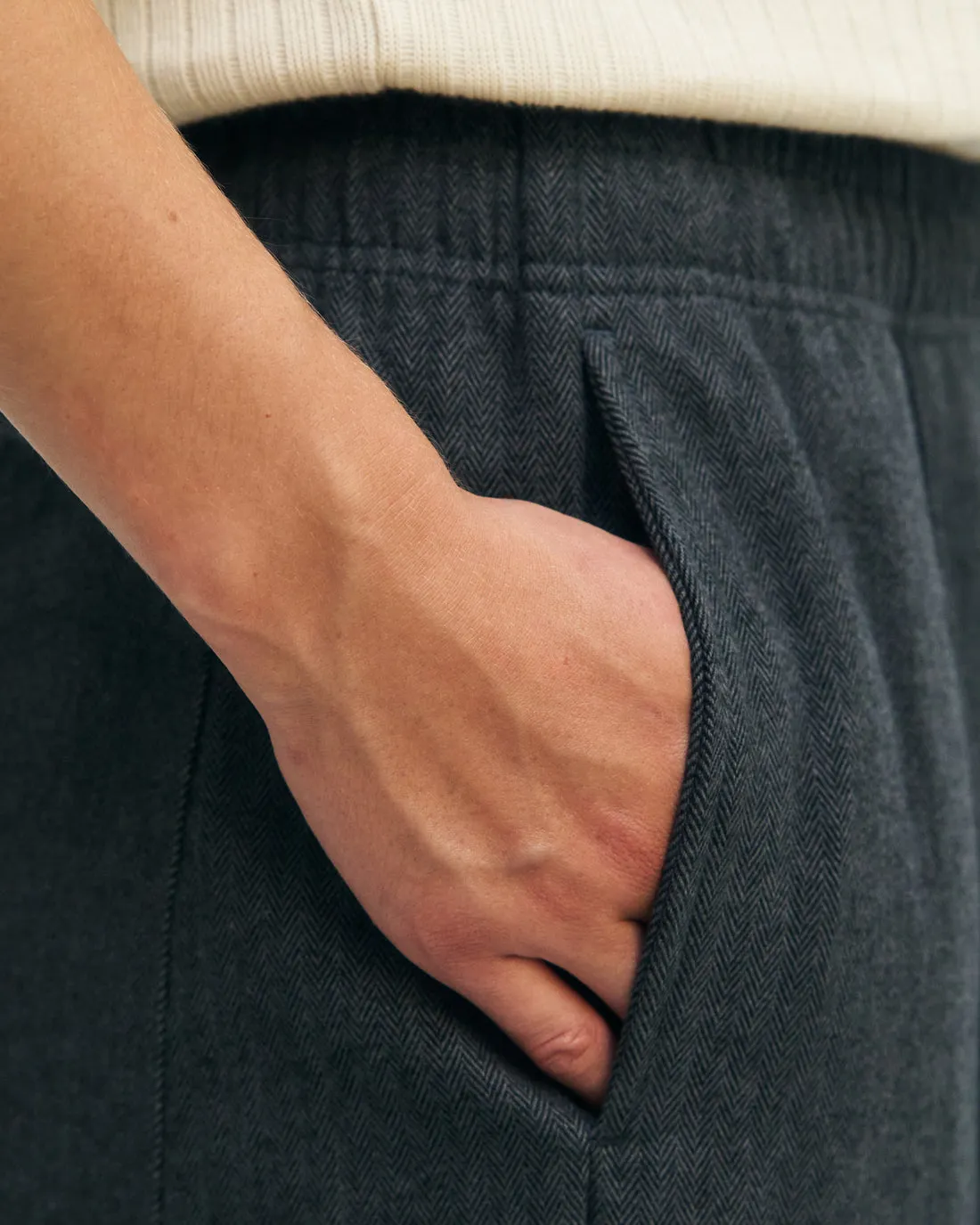 Pleated Wide Pants Herringbone Grey sold by Ivalo.com product image thumbnail 4