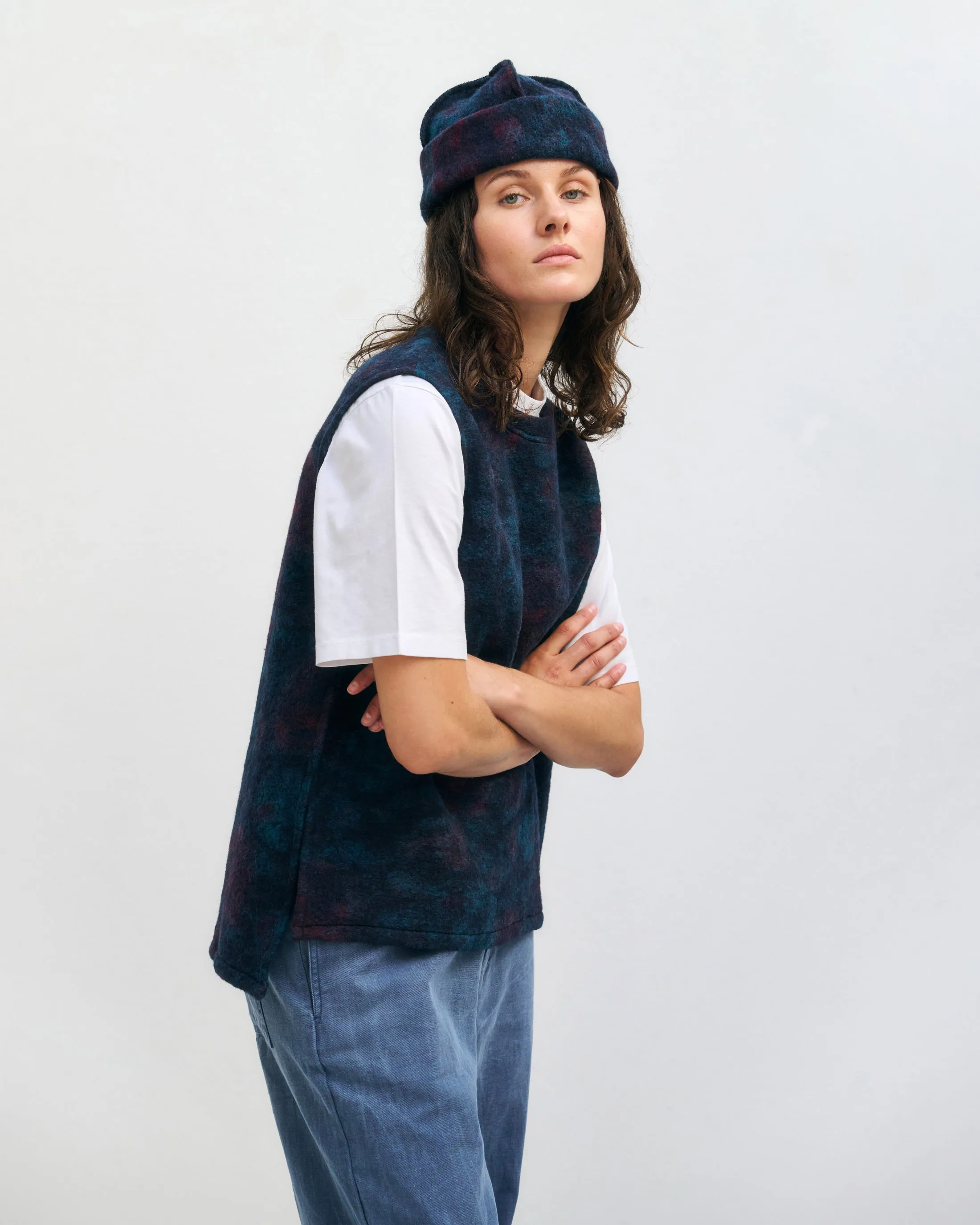 Oversized Vest Dark Aquarell sold by Ivalo.com