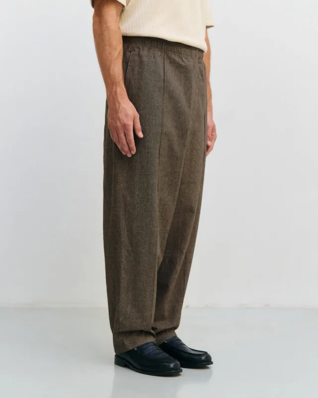 Pleated Wide Pants Canvas Brown sold by Ivalo.com