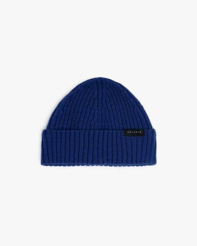 Short Ribbed Beanie Royal Blue sold by Ivalo.com