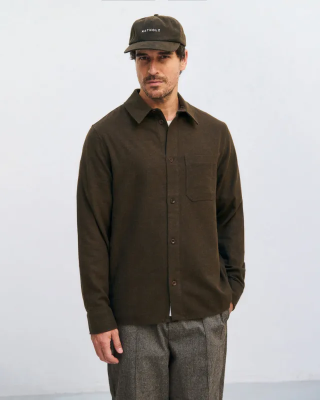 Flannel Casual Shirt Twill Brown sold by Ivalo.com