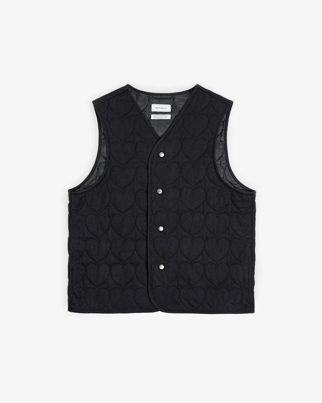 Flannel Quilted Vest Black Hearts sold by Ivalo.com product image thumbnail 2