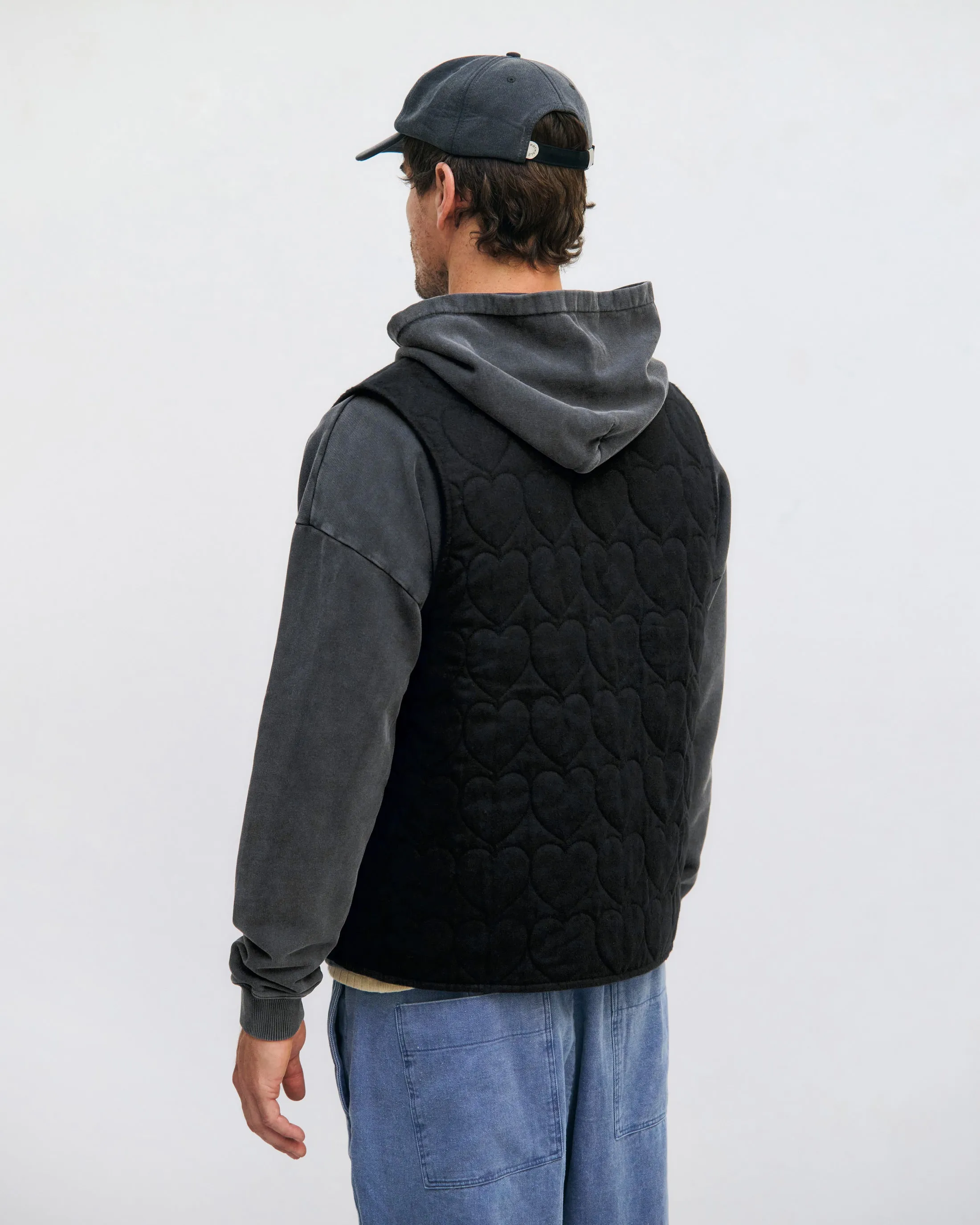 Flannel Quilted Vest Black Hearts sold by Ivalo.com product image thumbnail 5