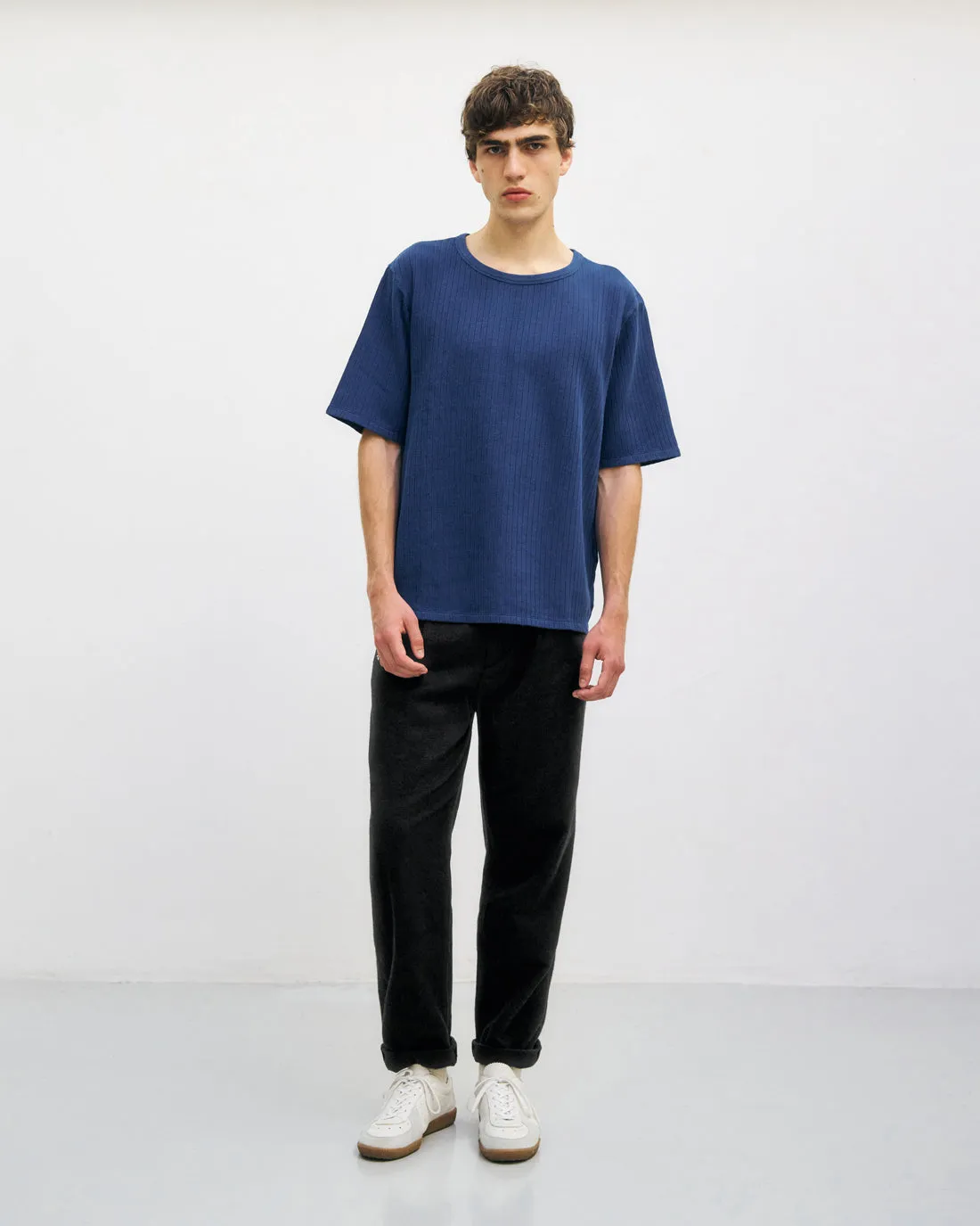 Heavy Ribbed T-Shirt Royal Blue sold by Ivalo.com product image thumbnail 2