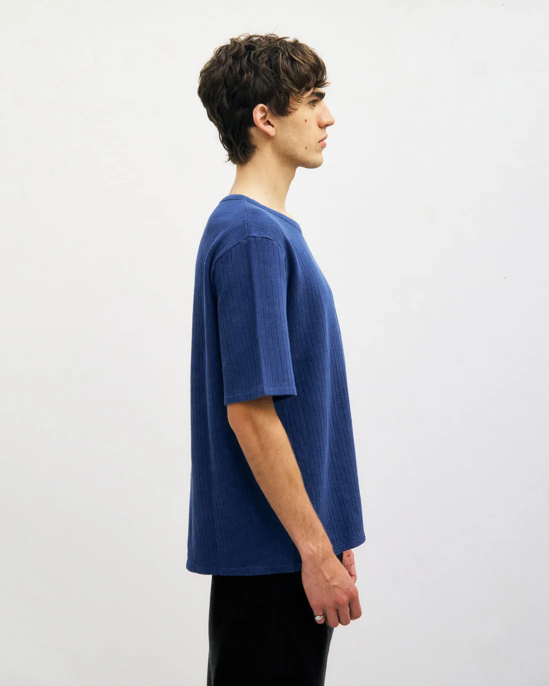Heavy Ribbed T-Shirt Royal Blue sold by Ivalo.com product image thumbnail 5