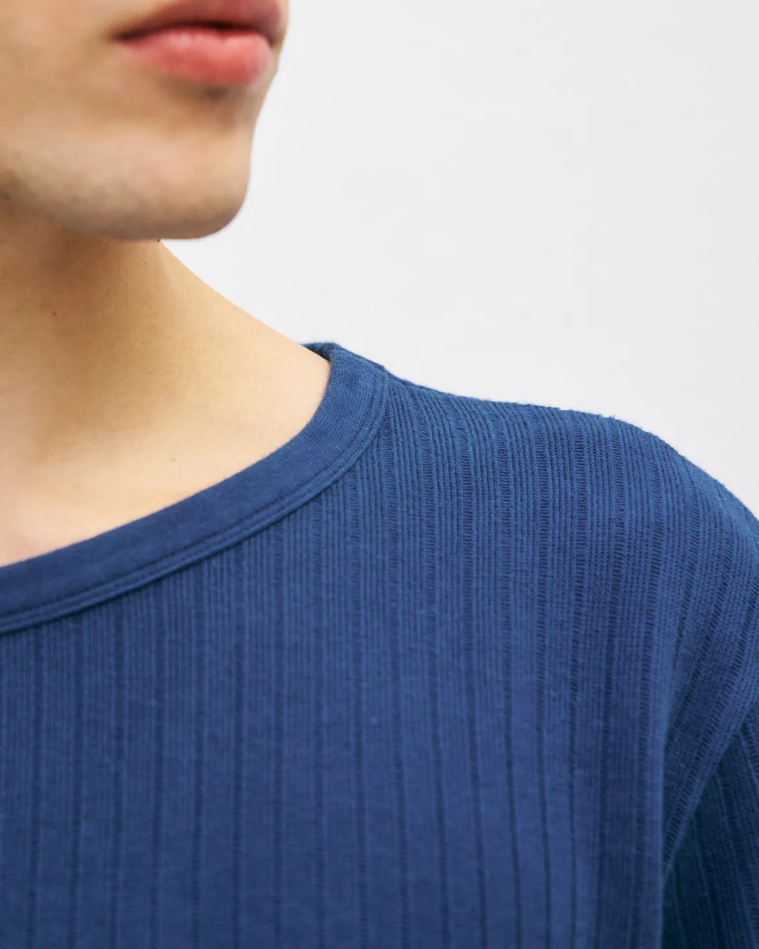 Heavy Ribbed T-Shirt Royal Blue sold by Ivalo.com product image thumbnail 4