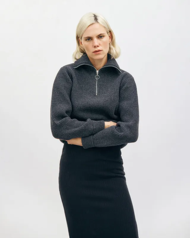 Heavy Knit Troyer Warm Anthracite sold by Ivalo.com