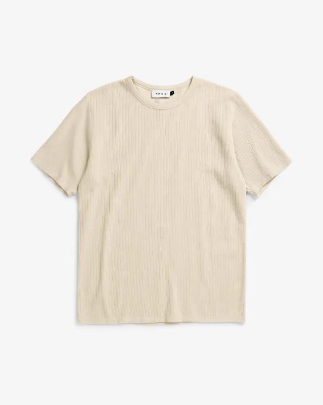 Heavy Ribbed T-Shirt Soft Sand sold by Ivalo.com