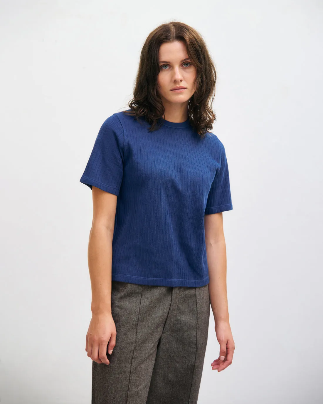 Heavy Ribbed T-Shirt Royal Blue sold by Ivalo.com product image thumbnail 4