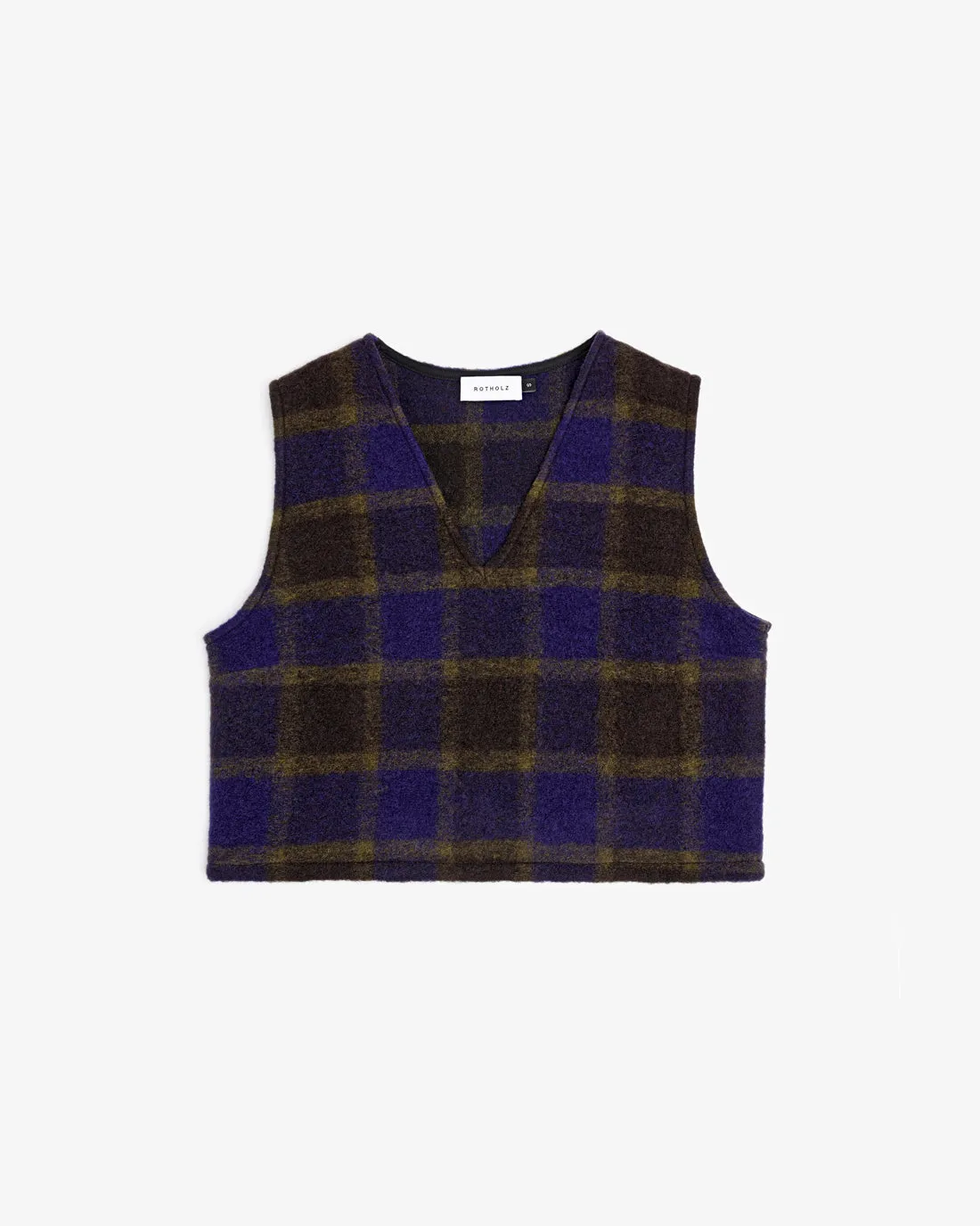 Cropped Vest Purple Checkered sold by Ivalo.com product image thumbnail 3