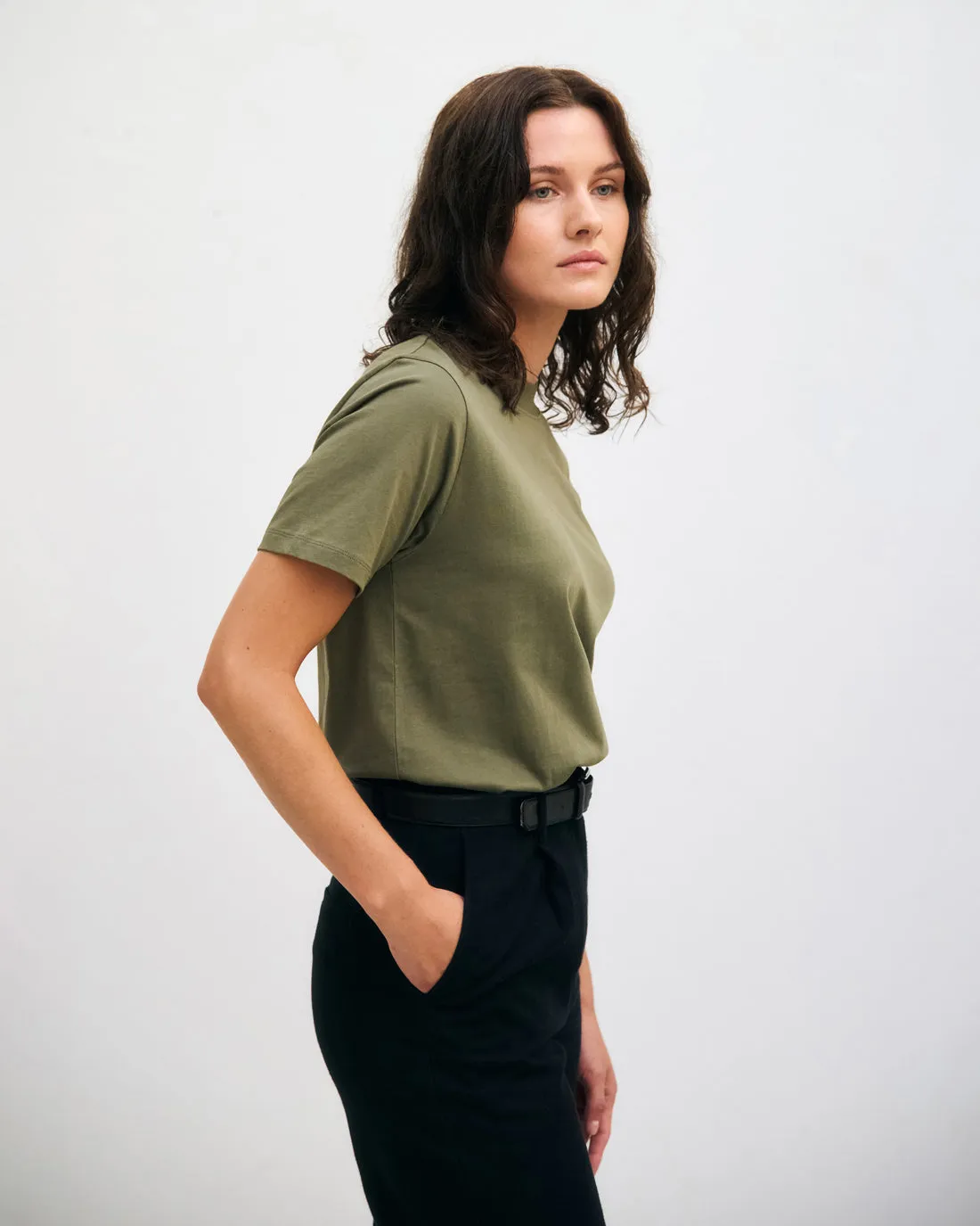 Big Collar T-Shirt Fir Green sold by Ivalo.com product image thumbnail 3