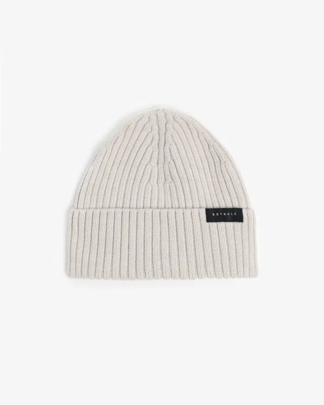 Classic Ribbed Beanie Shell White sold by Ivalo.com