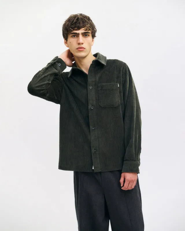 Cord Casual Shirt Dark Green sold by Ivalo.com
