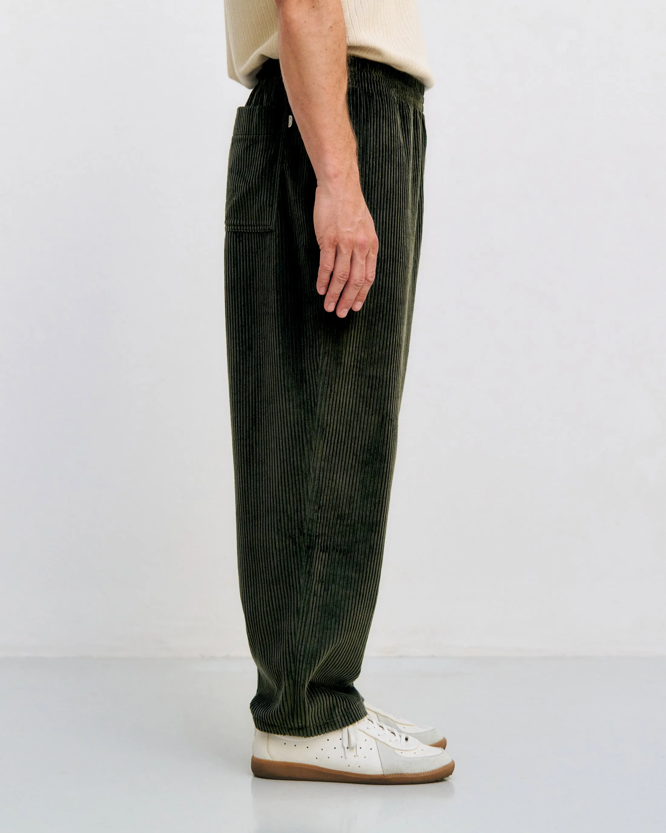 Corduroy Wide Pants Dark Green sold by Ivalo.com product image thumbnail 3