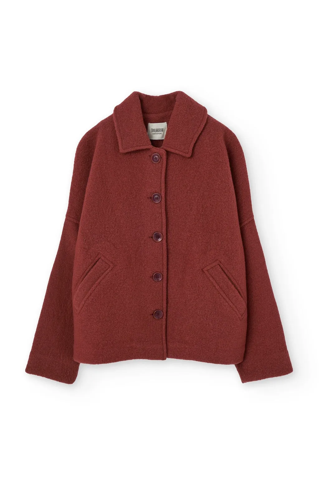 Merino Wool Short Coat in Red sold by Ivalo.com product image thumbnail 4