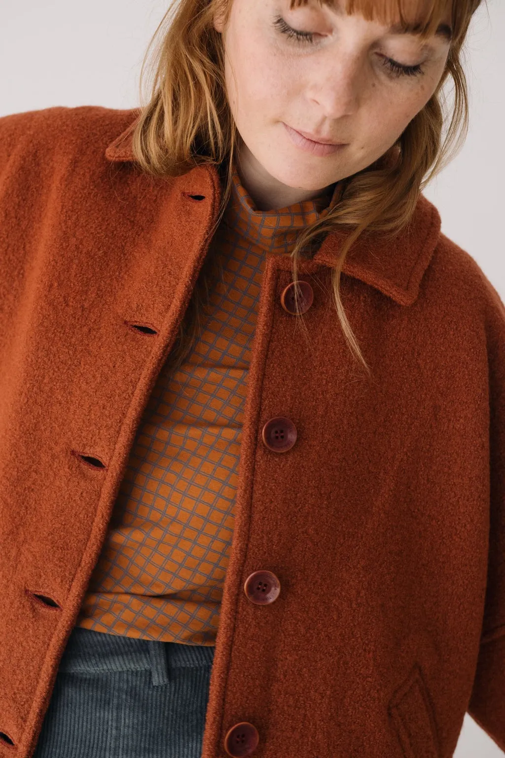 Merino Wool Short Coat in Red sold by Ivalo.com product image thumbnail 2