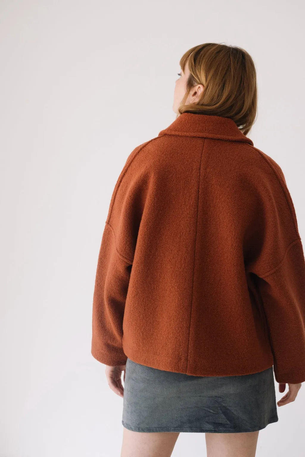 Merino Wool Short Coat in Red sold by Ivalo.com product image thumbnail 3