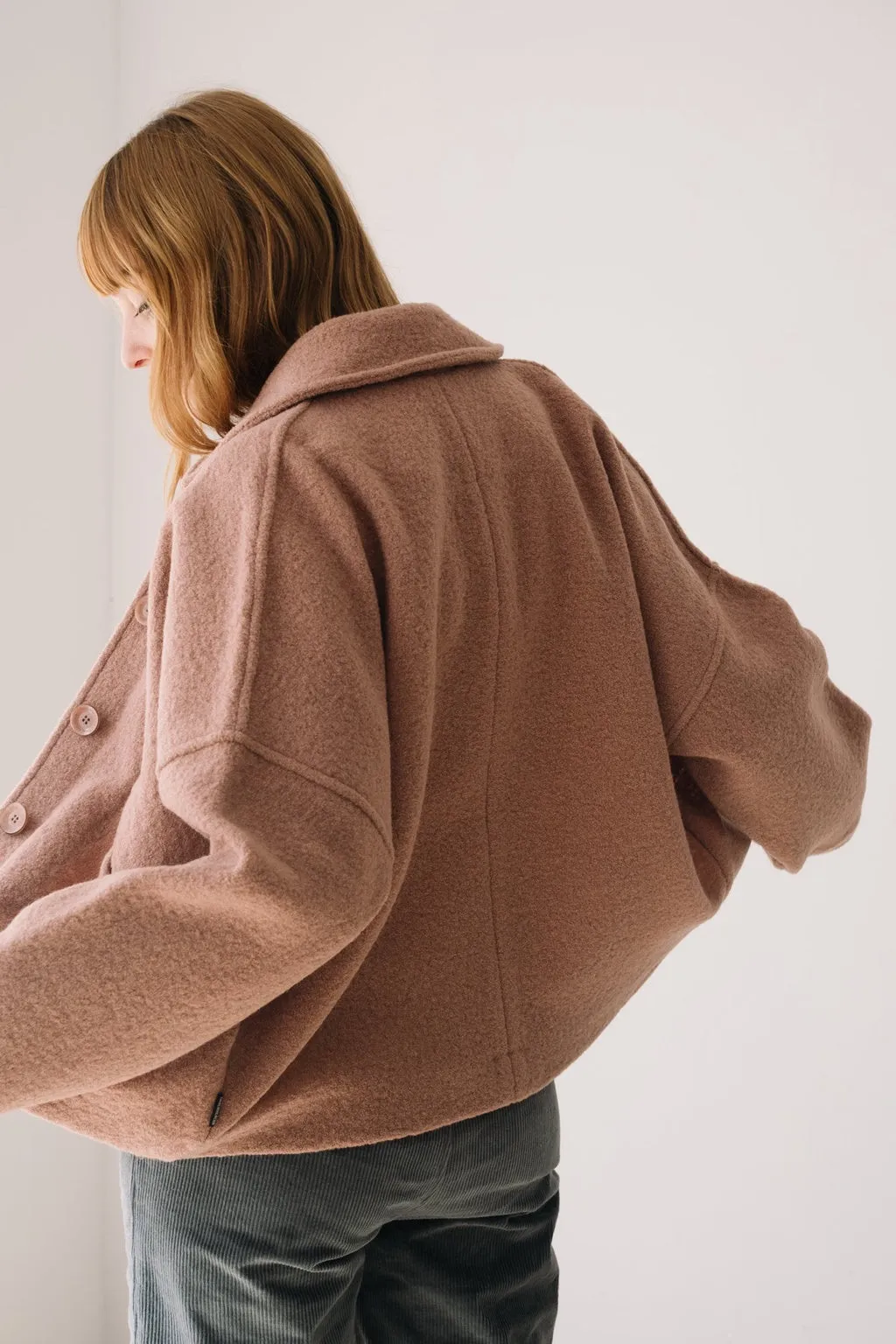 Merino Wool Short Coat in Pink sold by Ivalo.com product image thumbnail 2