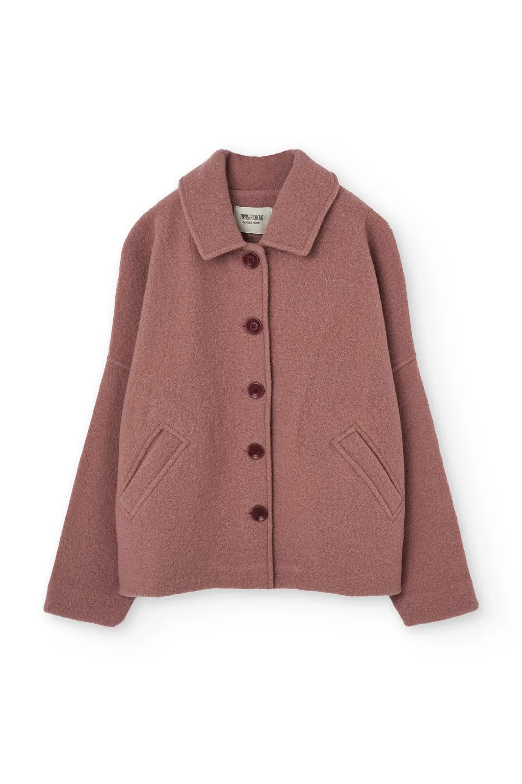 Merino Wool Short Coat in Pink sold by Ivalo.com product image thumbnail 4