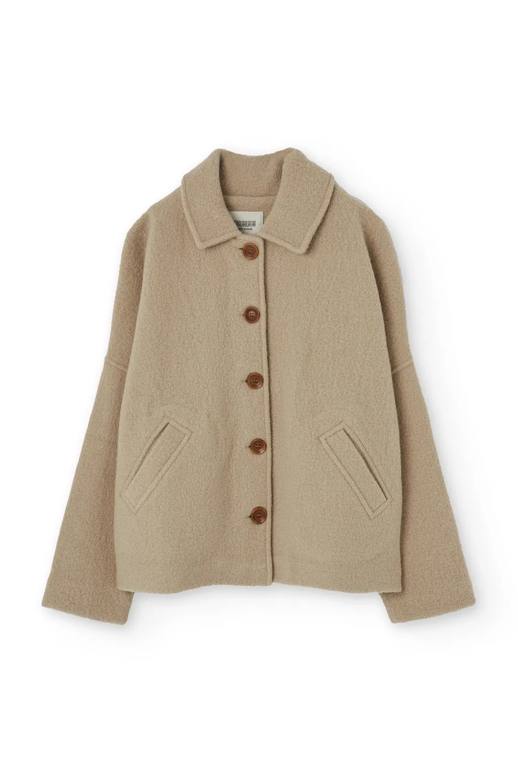 Merino Wool Short Coat in Beige sold by Ivalo.com product image thumbnail 4