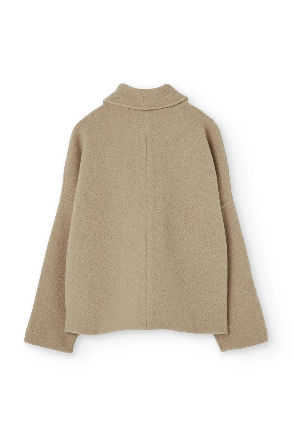 Merino Wool Short Coat in Beige sold by Ivalo.com product image thumbnail 5