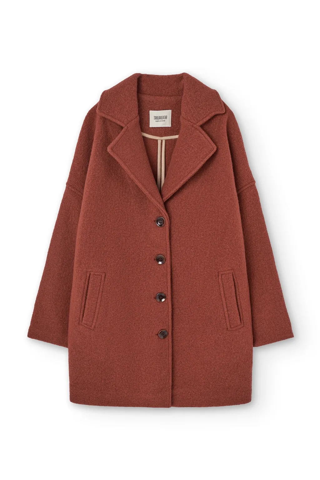 Tad Chunky Wool Coat in Poppy Red sold by Ivalo.com product image thumbnail 4